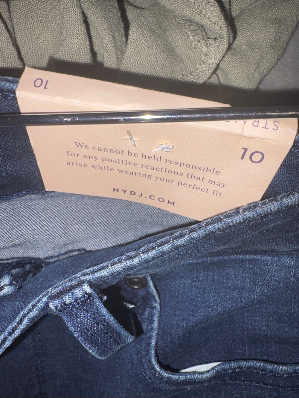 NYDJ Marilyn Straight Leg Jeans in Dark Blue Wash - Picture 4 of 8